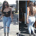Kim Kardashian steps out in black lingerie and jeans in Miami 