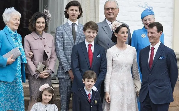 Crown Prince Frederik, Crown Princess Mary, Prince Vincent, Princess Josephine, Prince Isabella, Prince Christian, Prince Joachim, Princess Marie, Prince Henrik, Princess Athena and Countess Alexandra