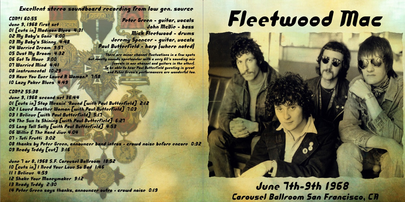 T.U.B.E. Fleetwood Mac 19680608 San Francisco, CA (SBD/FLAC)