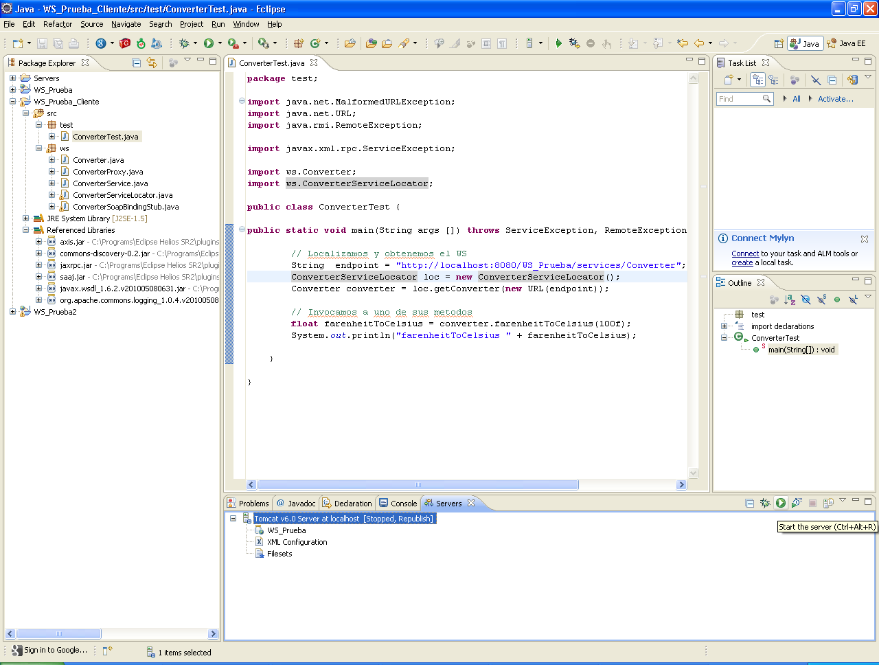 Java Frameworks & APIs: Web Services - Apache AXIS - Tutorial I