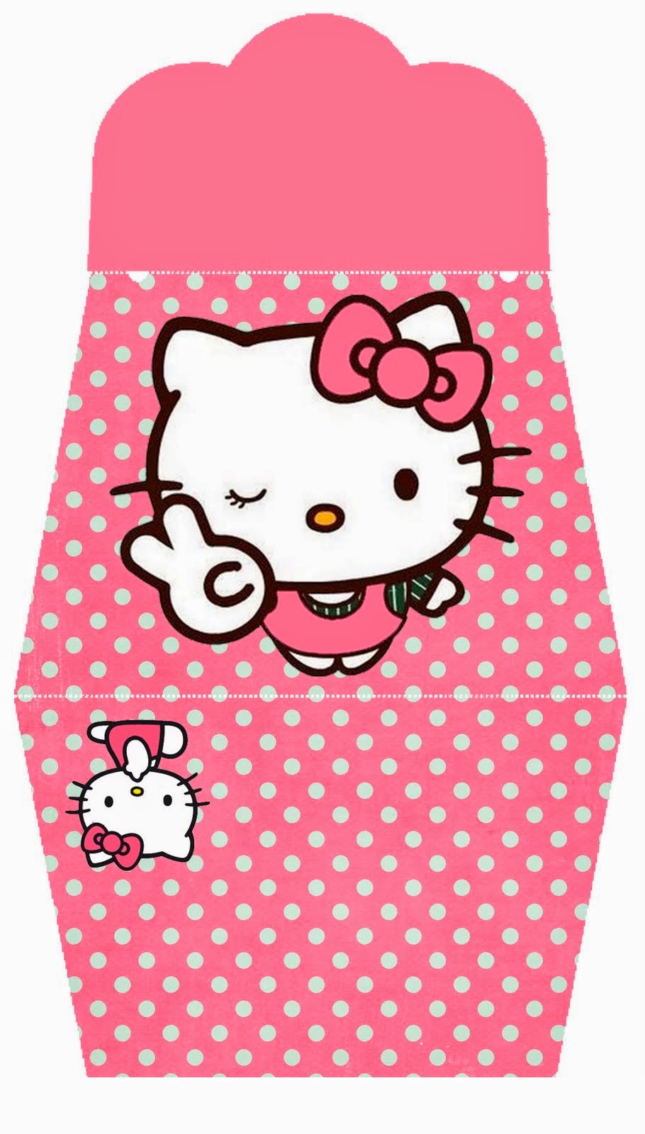 Hello Kitty in Pink Free Printable Purse Invitations.