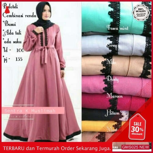 GMS025 AMLNL025S102 Sienna Dress Gamis Khalila Dropship SK0471033436