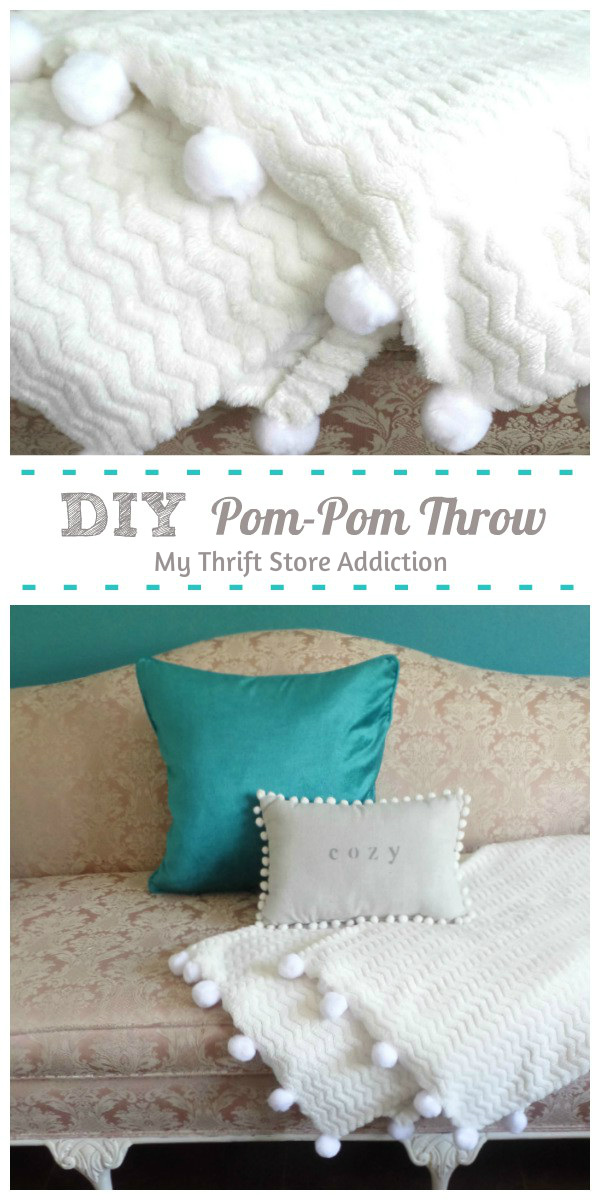 DIY pom-pom throw 