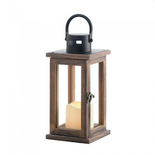 Lodge Wooden LED Candle Lantern - Giftspiration
