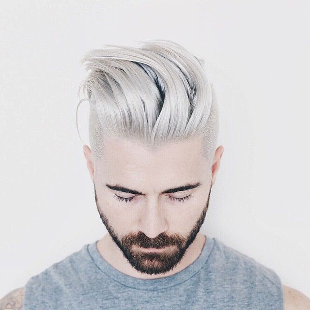 All About Hairstyle White Hair Colour For Men