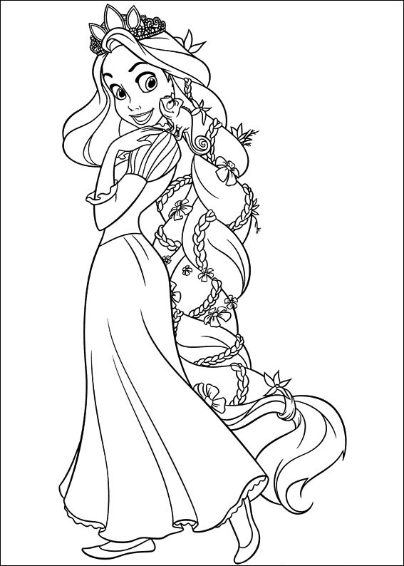 Desenhos de Enrolados para colorir, pintar, imprimir! Rapunzel para colorir, pintar!