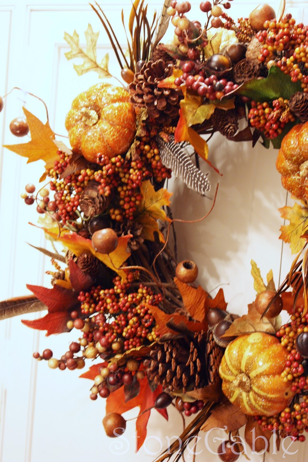 FALL PUMPKIN WREATH TUTORIAL - StoneGable home wiring hot wire color 