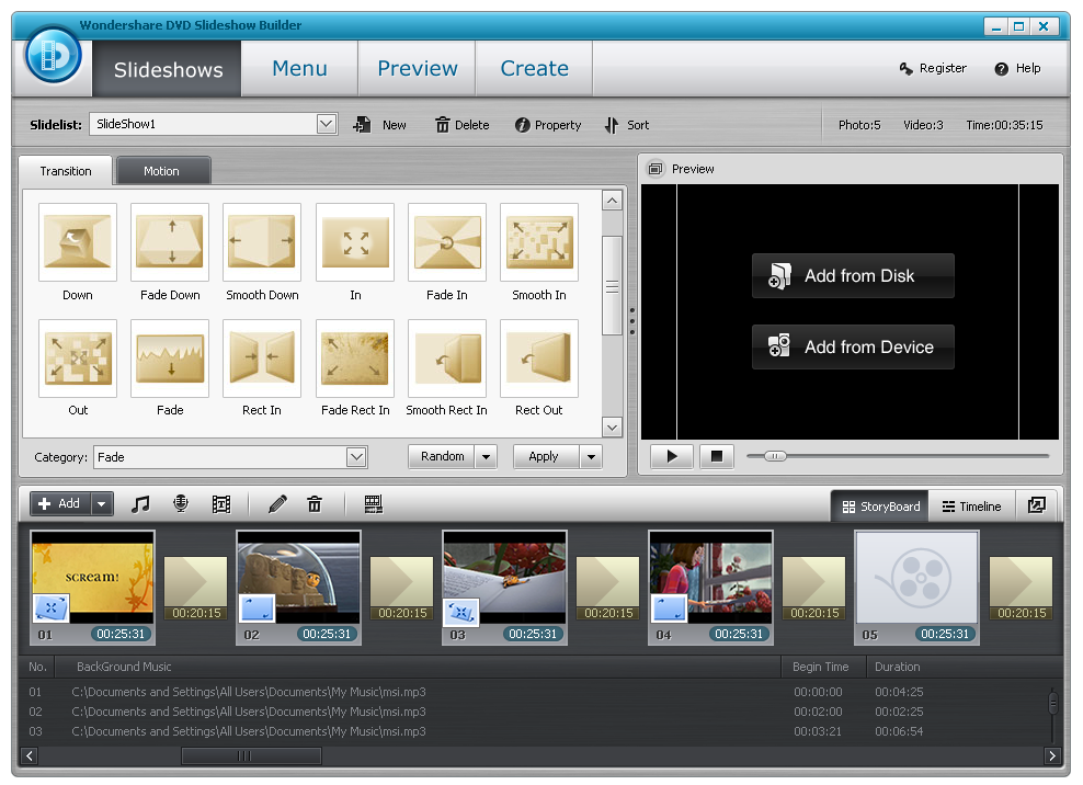 Wondershare DVD Slideshow Builder Deluxe Wondershare DVD Slideshow