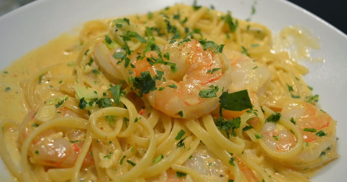 Creamy Garlic Shrimp Pasta ~ Stuff and Spice