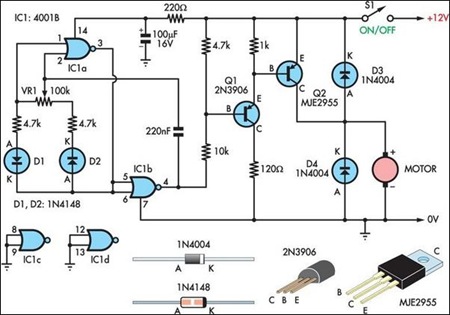 Dual Basic Motor Speed Controllers Circuit Diagram | Super Circuit Diagram