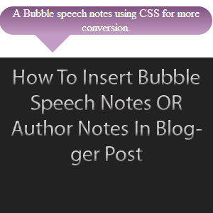How To Insert Bubble Speech Notes In Blogger Post