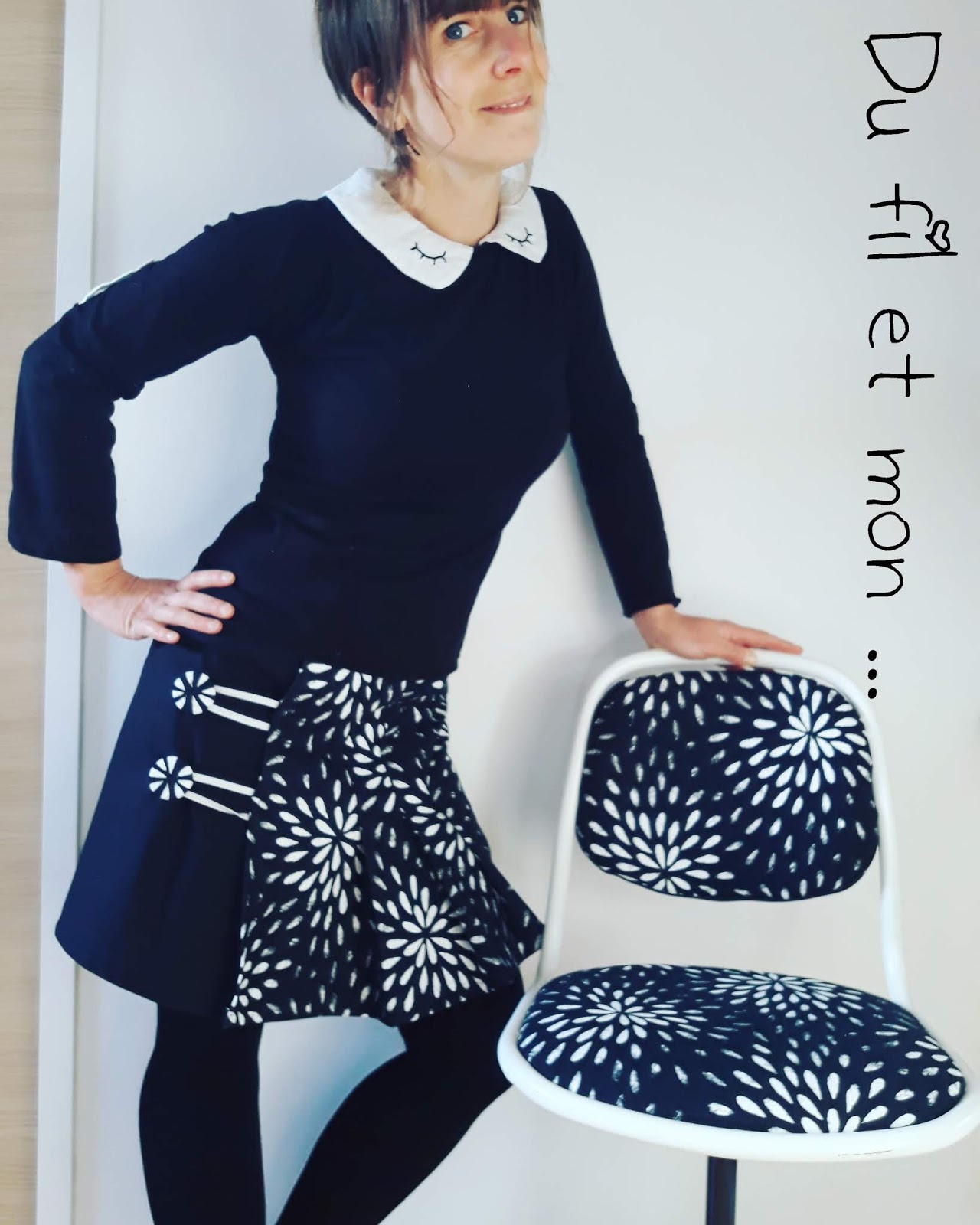 Du fil et mon: Jupe Porte-feuille pliss?�e et boutonn?�e ou la jupe D?�fluketm?�k