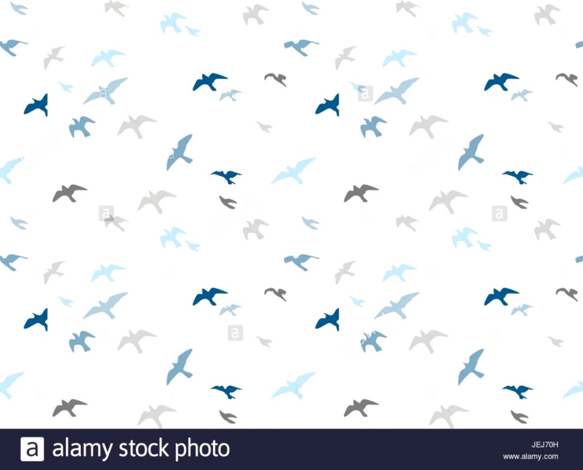 Flying Bird Silhouette Pattern