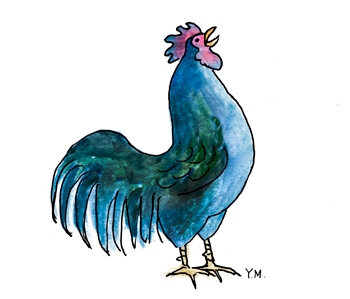 rooster by Yukié Matsushita