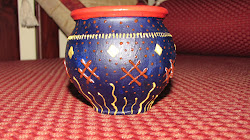 pot painting simple clay megha chalked