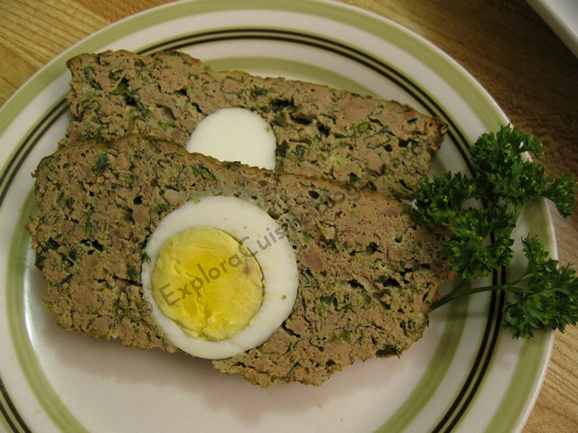 Drob de ficat de pui (Chicken liver meat loaf)