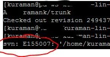 linux help topics: Fixed svn:E155007 is not a working copy