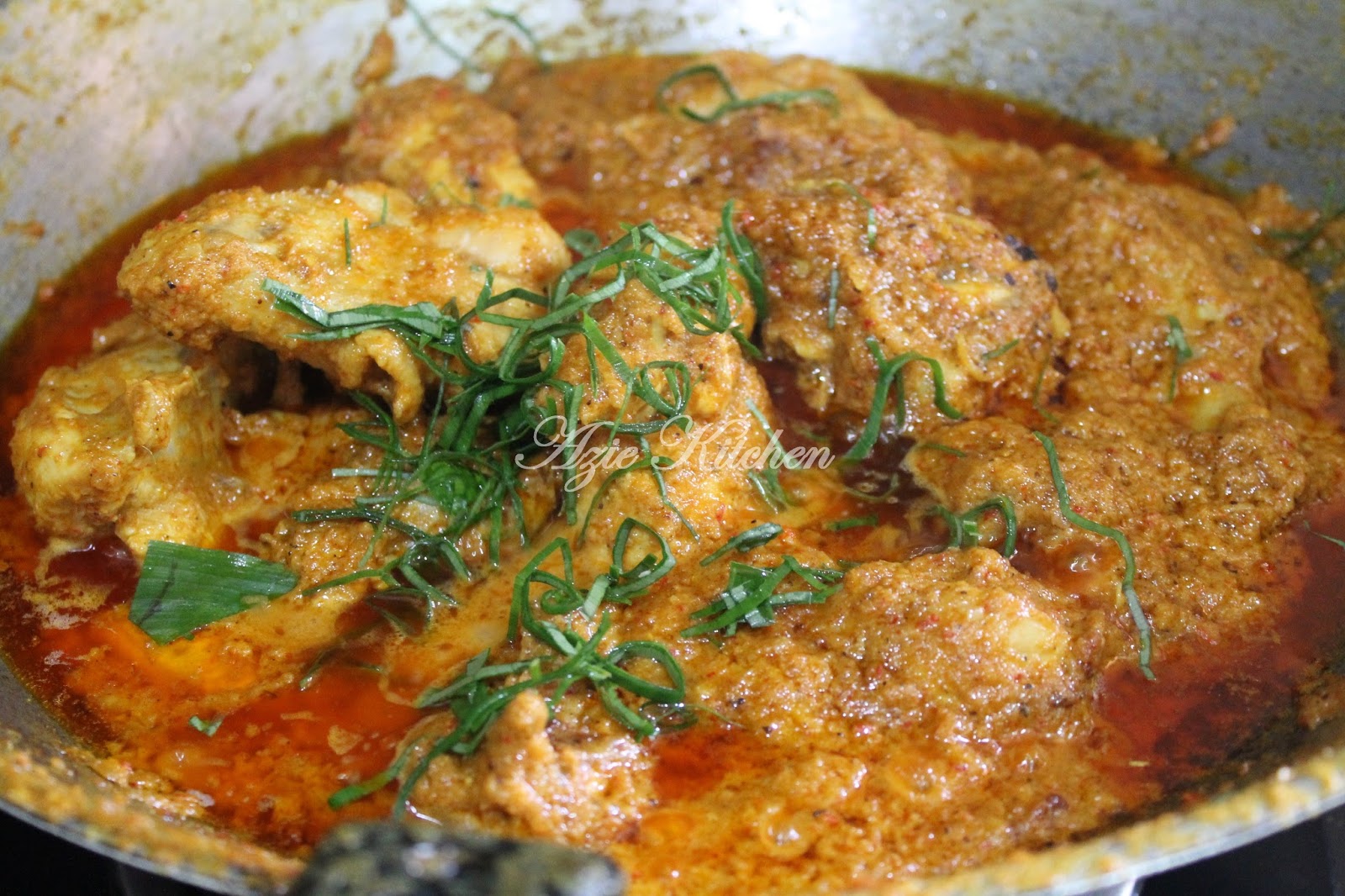 Rendang Ayam Cicah Dengan Nasi Impit Yang Sedap Azie Kitchen