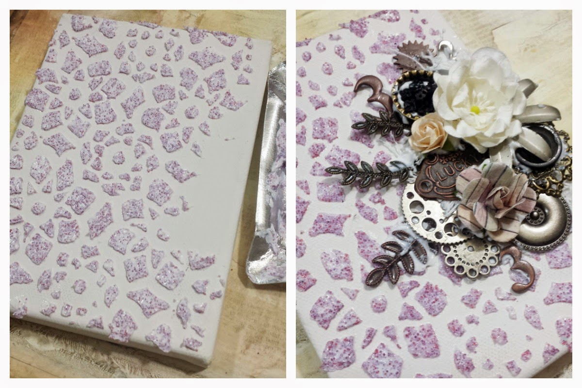 Finnabair Art Recipe Wednesday Textures and Pastels mini collage