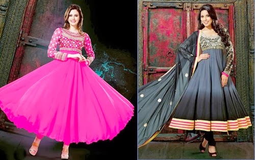 Readymade Indian Frocks 2013-2014 | Modern Embroidered Anarkali Frocks Collection | She-Styles