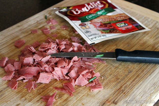cut up corn beef