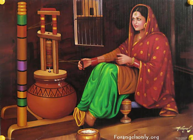 Rajasthani Girls Art Paintings 20