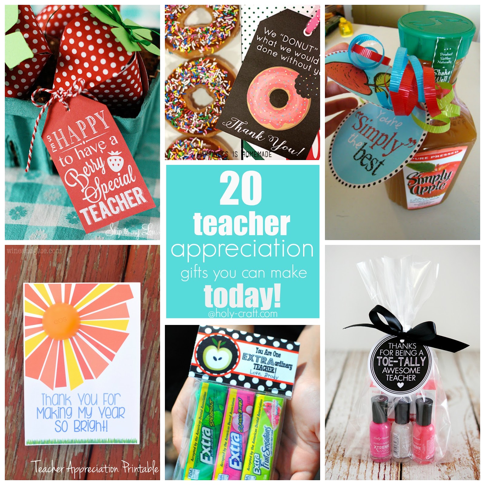 20 Teacher appreciation gifts you can make today! - Rachel Teodoro