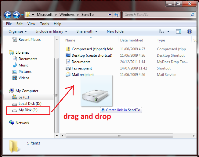 Menambahkan Opsi Baru pada Menu Send To di Windows Explorer