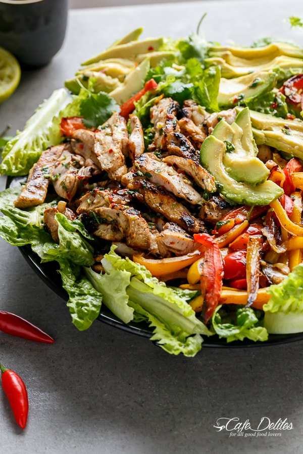 Grilled Chili Lime Chicken Fajita Salad Notable Recipe