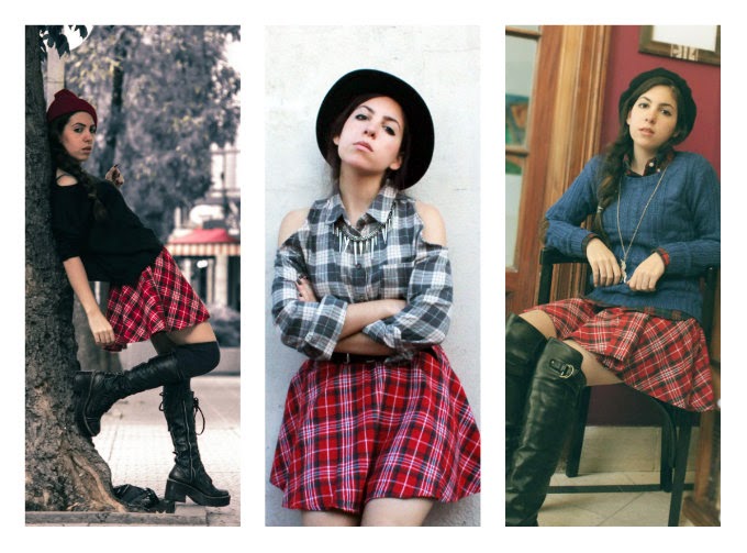 Style lessons: Tartan Skirt 3 ways