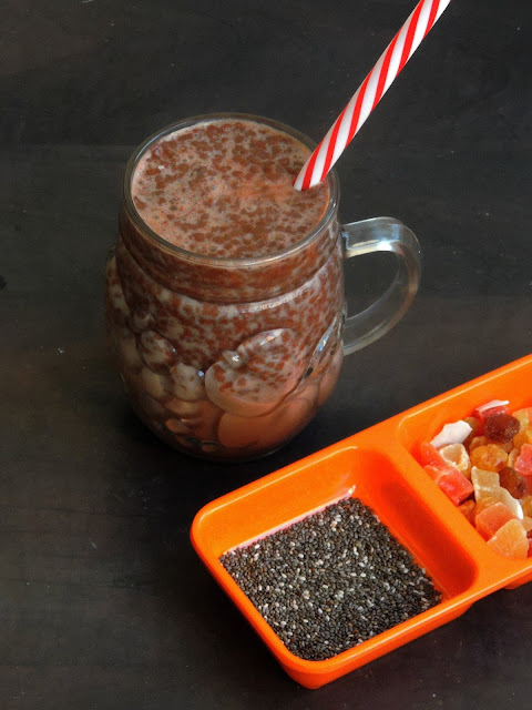 Chocolate Milk with chia seeds