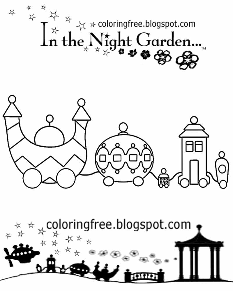 Night Garden Coloring Pages Printable Night Garden Coloring Pages Printable