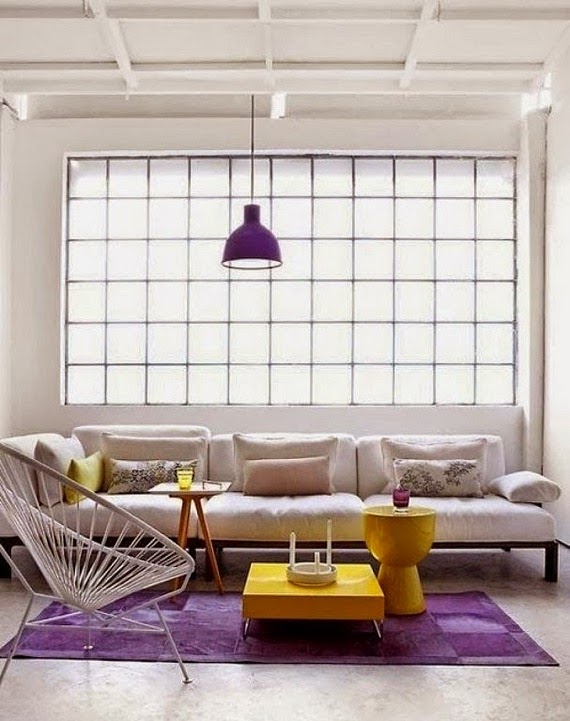 The color purple in interior decoration