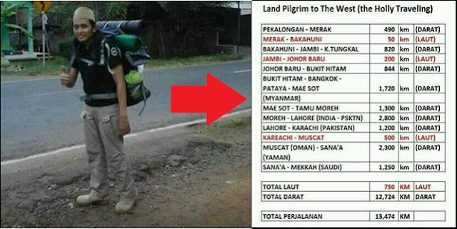 Luar Biasa!! Berjalan Kaki Pekalongan-Mekkah untuk Melaksanakan Ibadah Haji, Dia adalah...