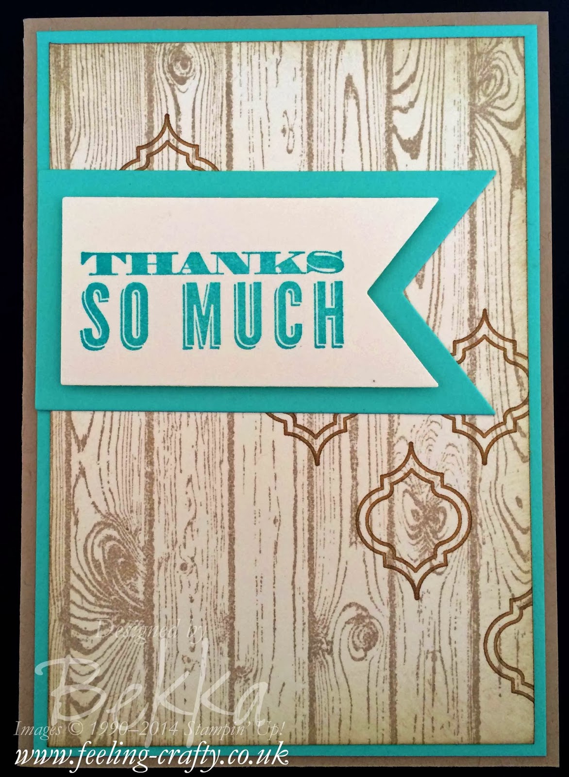 Oh Hello and Thank You!  Card by UK Stampin' Up! Demonstrator Bekka Prideaux - check out her blog!