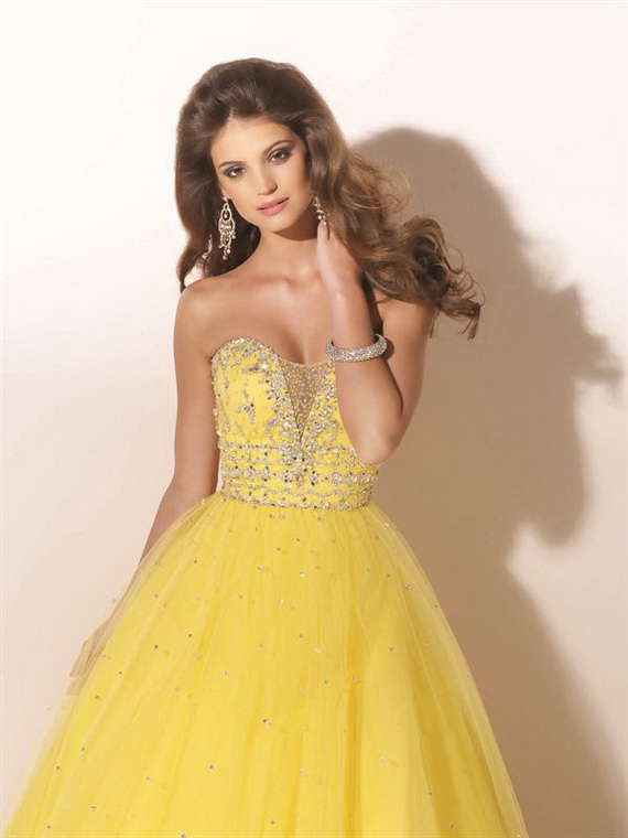SHORT ASIAN HAIRSTYLES YELLOW PROM DRESSES CAN FLAUNT YOUR LOOK