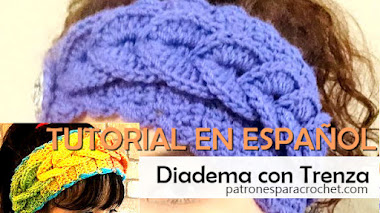 Diadema o Vincha con Trenza en Relieve a Crochet / Tutorial en Español