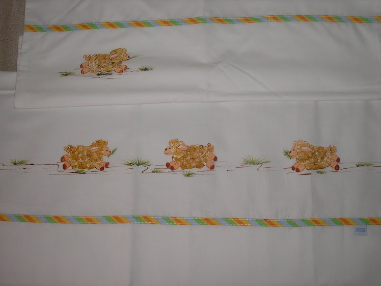 Lençol de cama de grades pintado