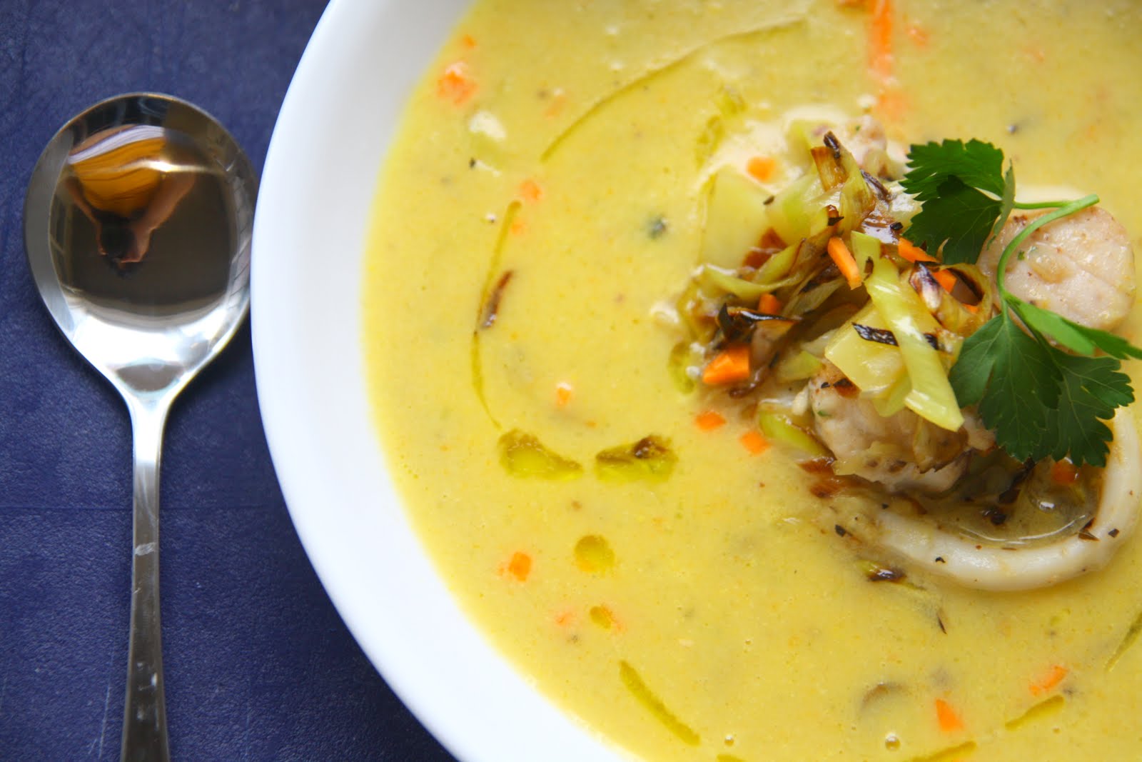 One Wok, One Pot, One Pan Seafood and Leek Chowder!