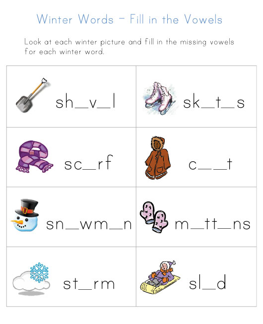 English Worksheets For Year 1