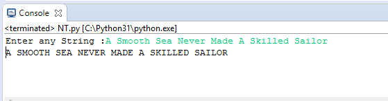 User Defined String Upper Function Python - PROGRAMMING