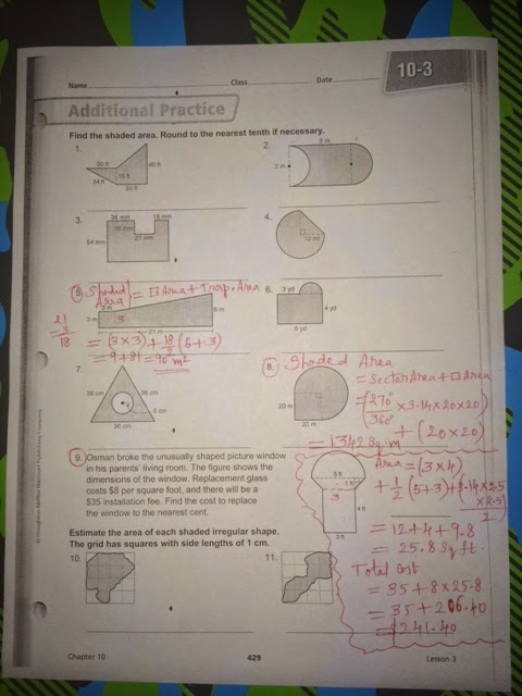 MR.ANUMAPURAM'S MATH PAGE: HOMEWORK HELP- 10.3- AREAS OF COMPOSITE FIGURES