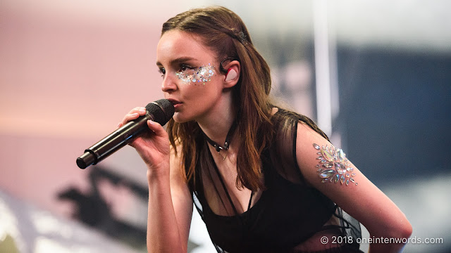 Chvrches at Yonge-Dundas Square on June 16, 2018 for NXNE 2018 Photo by John Ordean at One In Ten Words oneintenwords.com toronto indie alternative live music blog concert photography pictures photos