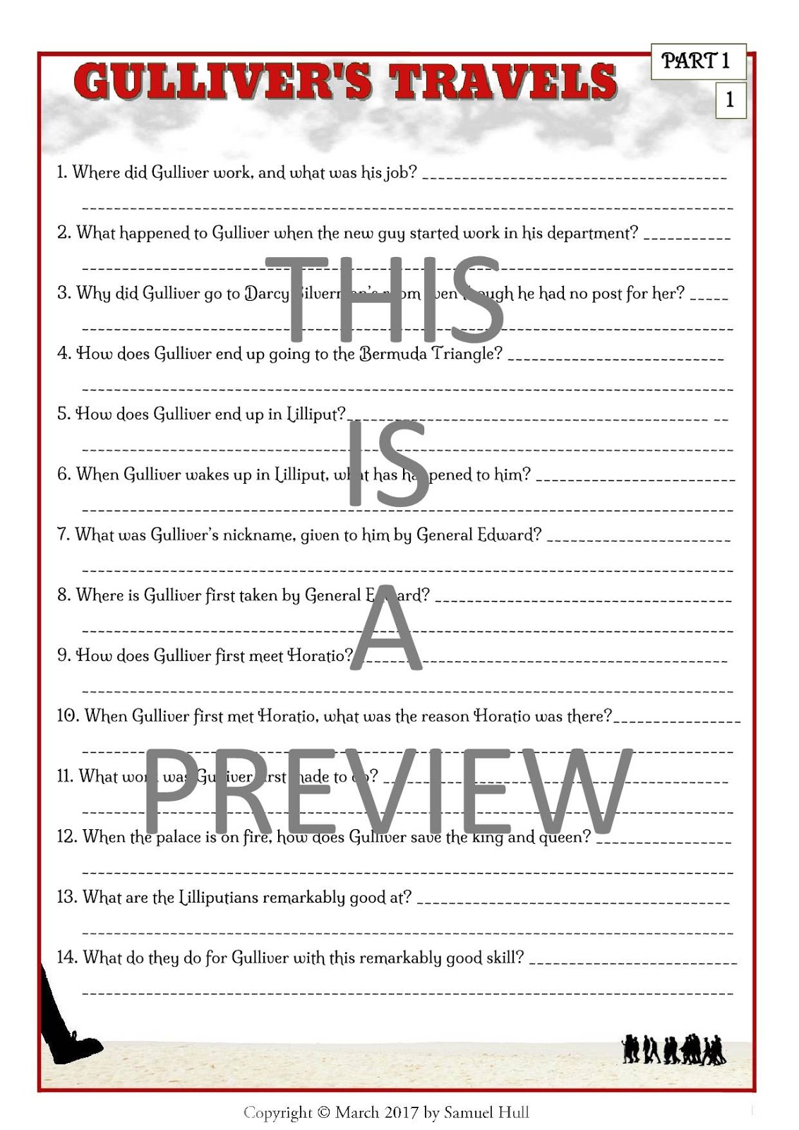 Gulliver's Travels (2010) Movie Comprehension Questions + Activities