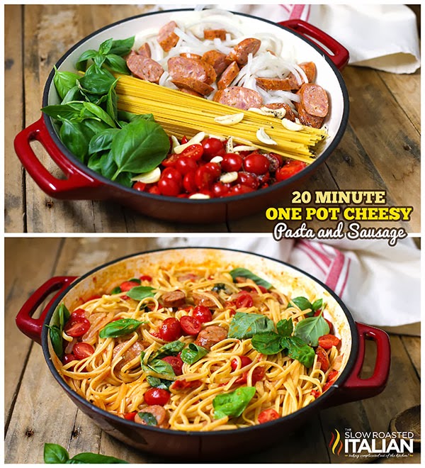 http://www.theslowroasteditalian.com/2014/03/one-pot-cheesy-pasta-and-sausage-recipe.html