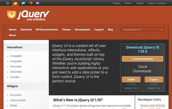 jQuery UI Library