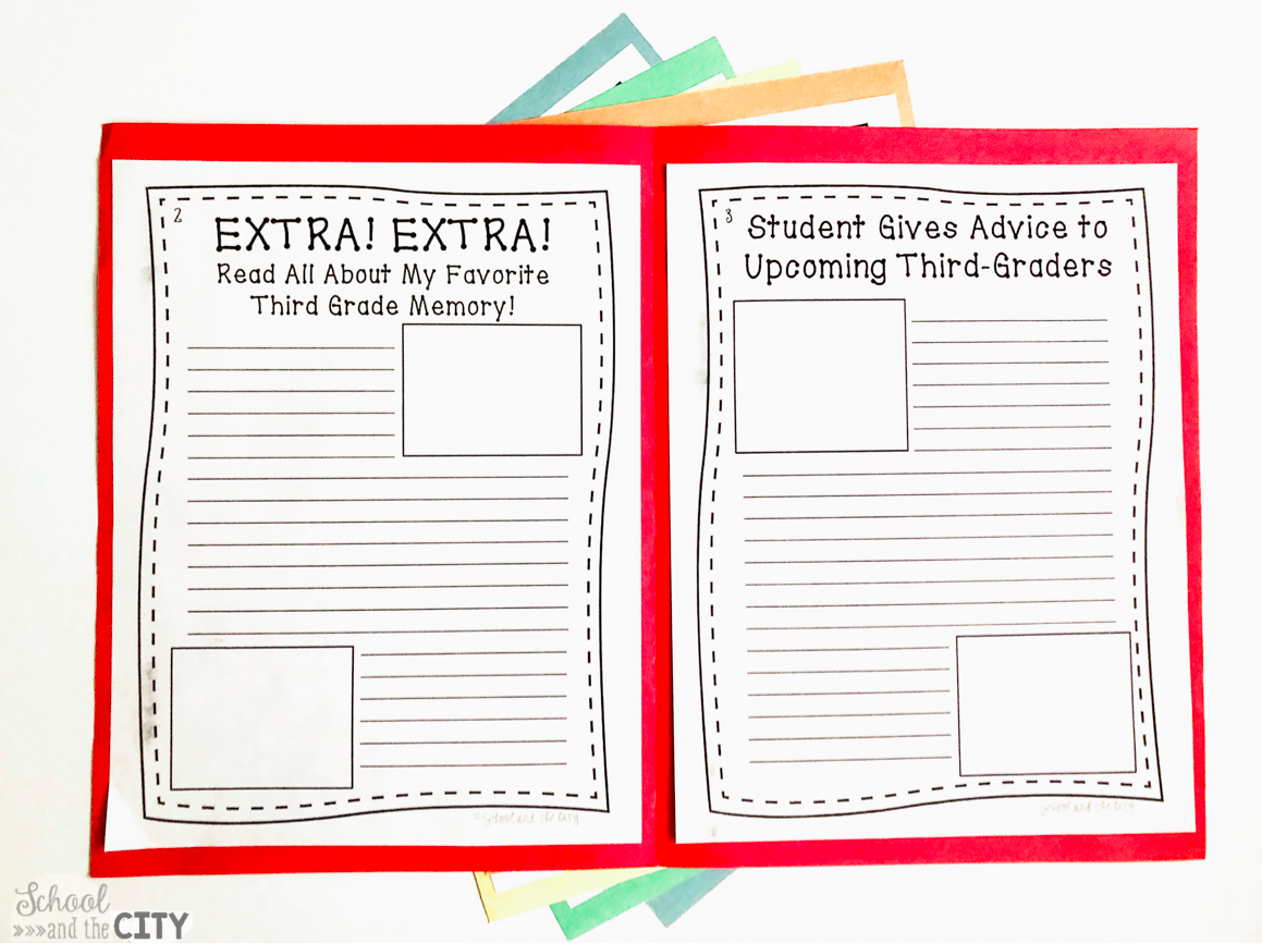 End of year newspaper writing activity for grades K-5