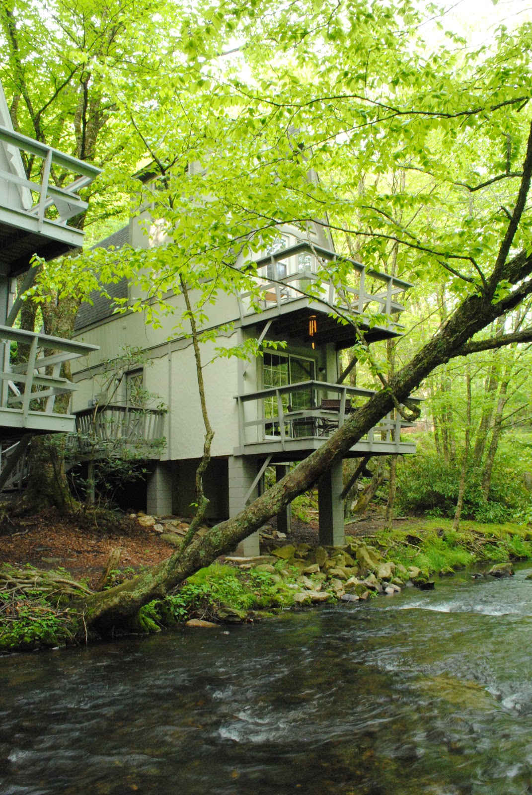 Riverwood Chalet circa 1973, an AFrame on the Middle Fork of the New River Happy Anniversary
