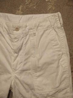 FWK by Engineered Garments Fatigue Short in White 20's Cotton Twill