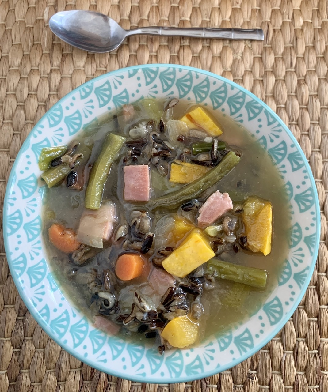 Ham, Delicata Squash and Wild Rice Soup